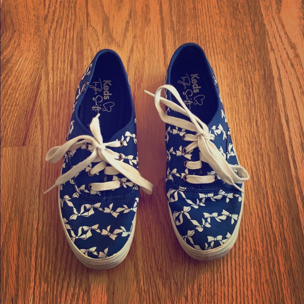 Keds x Taylor Swift blue bow sneakers